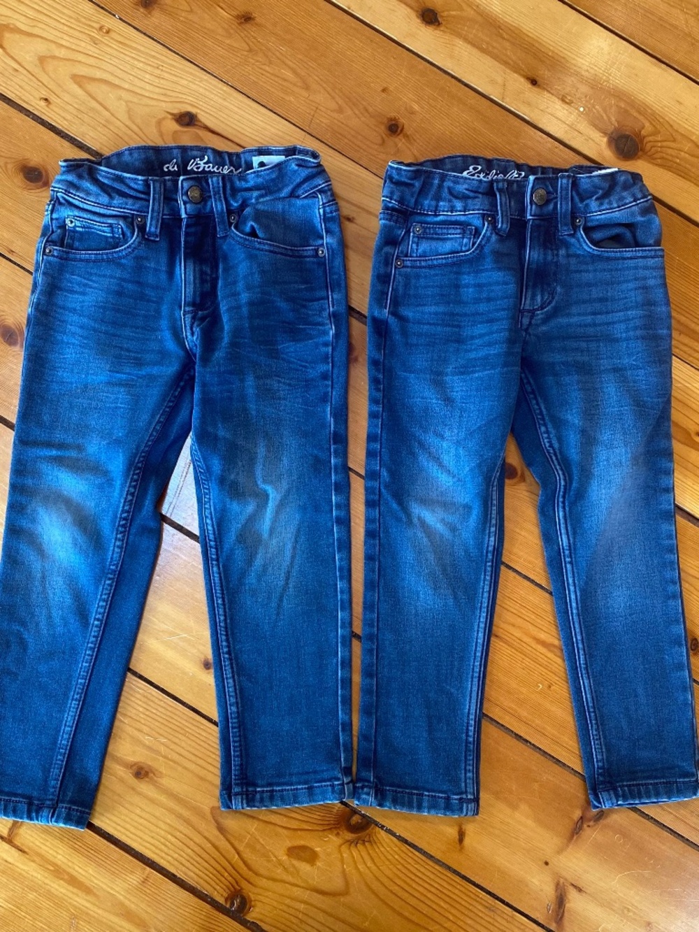 Little Kid's Size 4 Eddie Bauer Skinny Jeans ~ Lot of 2 Pairs ~ Adjustable Waist
